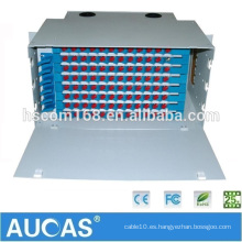 Fabricación Aucas 12 24 48 Fibra Óptica de Puerto Panel de Parche ODF